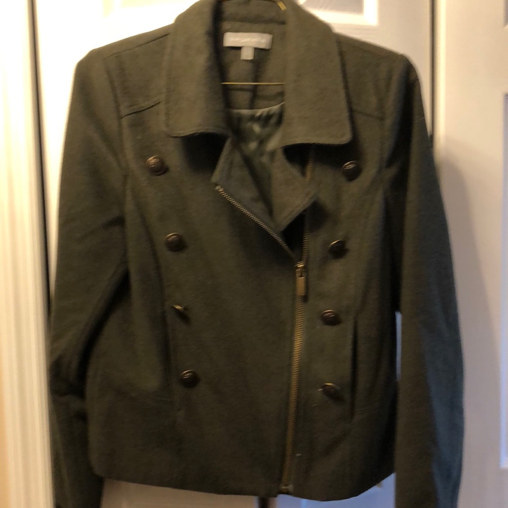 Moto jacket olive green